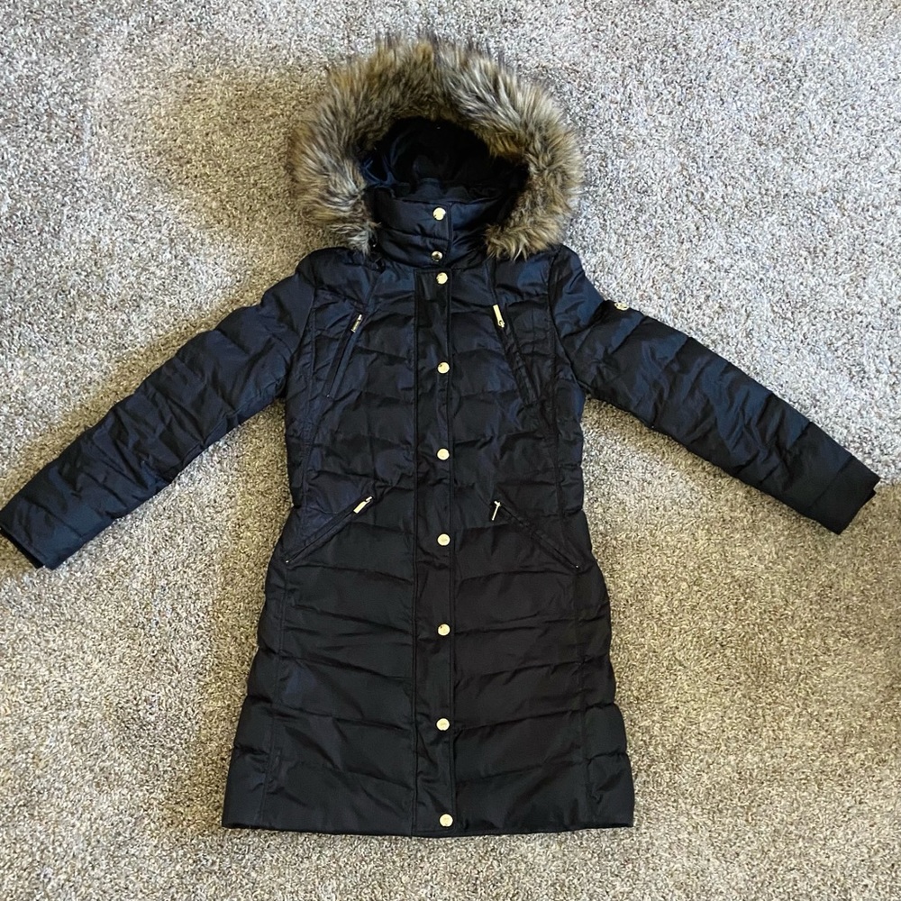MICHAEL KORS women’s size Small faux fur-lined hooded Parka